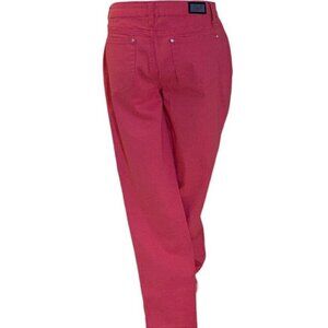 Earl Jean Womens Skinny Jeans Size 8 Salmon Polka Dot